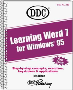 Spiral-bound Learning Word 7 for Windows 95 Book