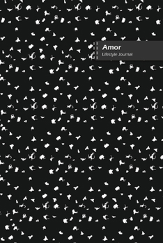 Paperback Amor Lifestyle Journal, Blank Write-in Notebook, Dotted Lines, Wide Ruled, Size (A5) 6 x 9 In (Black) Book