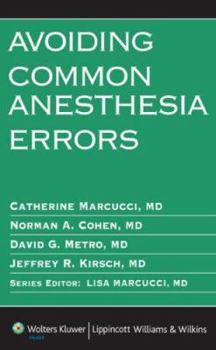 Paperback Avoiding Common Anesthesia Errors Book