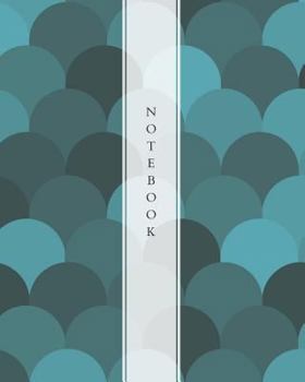 Paperback Notebook: Wide Ruled Notebook for Everyday Use Hill Pattern Aqua and Dark Blue Book