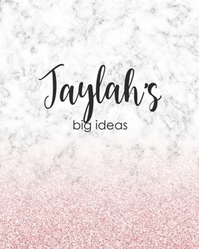 Paperback Jaylah's Big Ideas: Personalized Notebook - 8x10 Lined Women's Journal Book