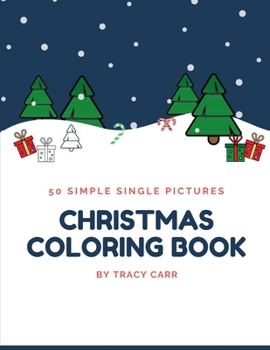 Paperback Christmas Coloring Book: 50 Simple Single Pictures Book