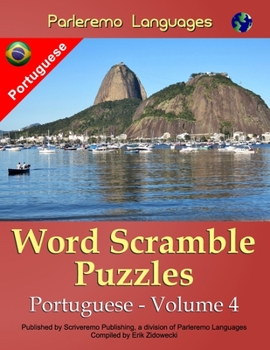 Paperback Parleremo Languages Word Scramble Puzzles Portuguese - Volume 4 [Portuguese] Book