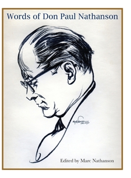 Hardcover Words of Don Paul Nathanson Book