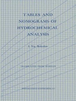 Paperback Tables and Nomograms of Hydrochemical Analysis Book