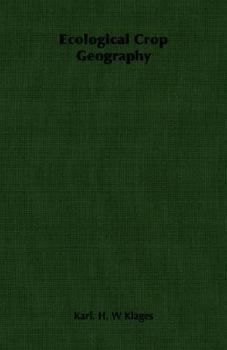 Paperback Ecological Crop Geography Book