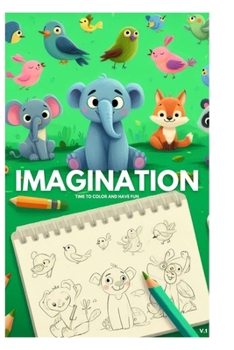 Paperback Imagination: Time to color and have fun [Portuguese] Book