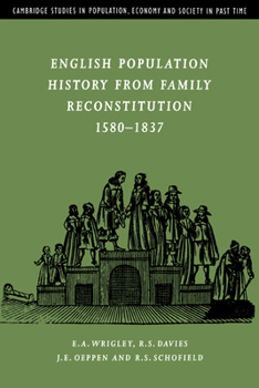 Paperback English Population History from Family Reconstitution 1580-1837 Book