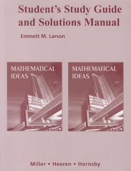Paperback Student Study Guide and Solutions Manual for Mathematical Ideas Book