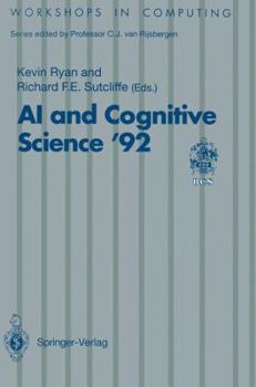 Paperback AI and Cognitive Science '92: University of Limerick, 10-11 September 1992 Book