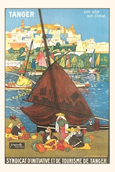 Paperback Vintage Journal Tangier Travel Poster Book