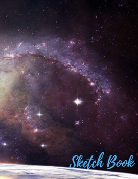 sketch books: sketch books bulk soft Galaxy cover tablet blank journal 150 pages, 8.5'' x 11''(Galaxy cover)