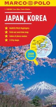 Map Japan, Korea Marco Polo Map Book