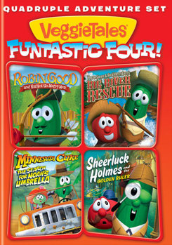 DVD Veggie Tales Funtastic Four Book