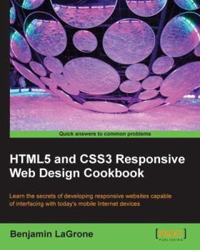 Paperback Html5 and Css3 Responsive Web Design Cookbook Book