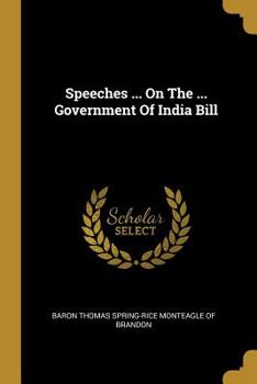 Paperback Speeches ... On The ... Government Of India Bill Book