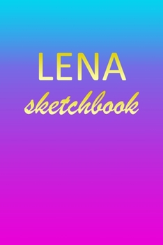 Lena: Sketchbook | Blank Imaginative Sketch Book Paper | Pink Blue Gold Custom Letter L Personalized Cover | Teach & Practice Drawing for Experienced ... Doodle Pad | Create, Imagine & Learn to Draw
