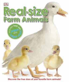 Hardcover Real-Size Farm Animals [With Growth Chart] Book