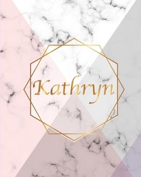 Kathryn: Gift Luxury Marble Glossy Pink Purple Faux Gold Print Notebook Journal (Marble Notebooks)