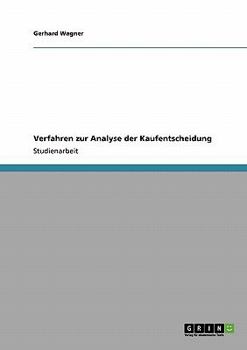 Paperback Verfahren zur Analyse der Kaufentscheidung [German] Book