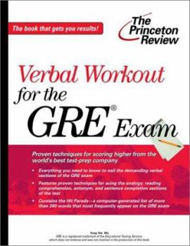 Paperback Verbal Workout for the GRE Exam Book