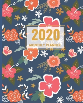 2020 planner weekly and monthly: Daily Agenda and Organizer & Calendar view with Inspirational Simple Dated Week and Month and goal tracker with Notes ... Annual Planner(Pretty Floral cover design