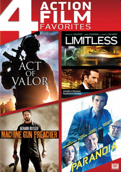 DVD Act of Valor / Limitless / Machine Gun Preacher / Paranoia Book