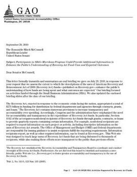 Participants in SBAs microloan program could provide additional information to enhance the publics understanding of Recovery Act fund uses and expected outcomes˜