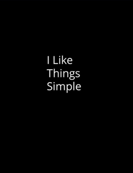 Paperback I Like Things Simple Book