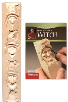 Paperback Witch Study Stick Kit (Learn to Carve Faces with Harold Enlow): Learn to Carve a Witch Booklet & Witch Study Stick Book