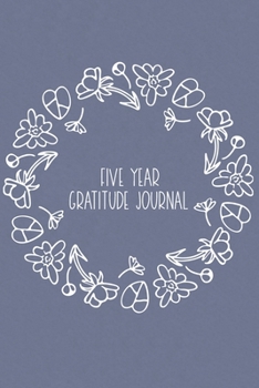 Five Year Gratitude Journal: One Line a Day Keepsake Diary - Lavender Floral Wreath