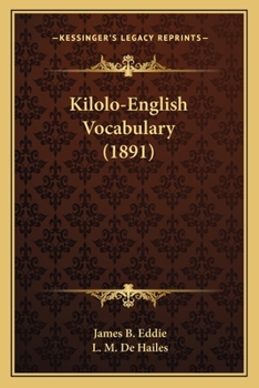 Paperback Kilolo-English Vocabulary (1891) Book