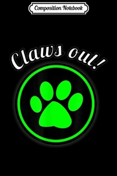 Paperback Composition Notebook: Claws out! - Cat Noir Journal/Notebook Blank Lined Ruled 6x9 100 Pages Book