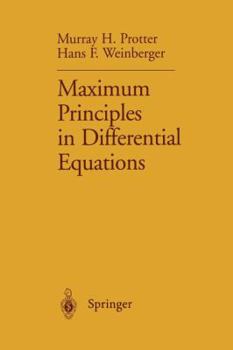 Paperback Maximum Principles in Differential Equations Book