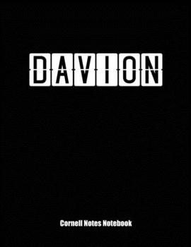 Cornell Notes Notebook: Cornell Note Paper Notebook. Blank Books for College Students. Large College Ruled Medium Lined Journal Note Taking System for School and University. Personalized Name: Davion