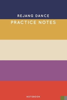 Paperback Rejang dance Practice Notes: Cute Stripped Autumn Themed Dancing Notebook for Serious Dance Lovers - 6"x9" 100 Pages Journal Book