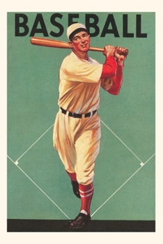 Paperback Vintage Journal Baseball Batter Poster Book