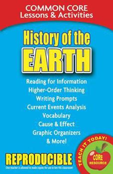 Paperback History of the Earth: Common Core Lessons & Activities Book