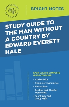 Paperback Study Guide to The Man Without a Country by Edward Everett Hale Book