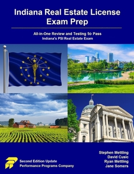 Paperback Indiana Real Estate License Exam Prep: All-in-One Review and Testing to Pass Indiana's PSI Real Estate Exam Book