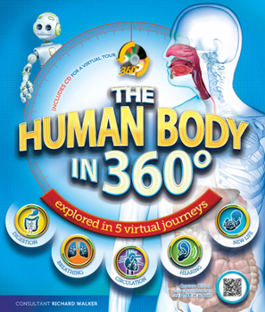 Hardcover The Human Body in 360 Degrees: Explored in 5 Virtual Journeys [With CDROM] Book