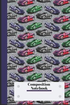 Paperback Car Collection Composition Notebook: 120 pages Wide Ruled Composition Notebook for boys, girls, students, Moms, Dads and Teachers with Grey Background Book