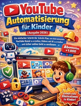 YouTube- Automatisierung für Kinder (Ausgabe 2026): Ein einfacher Schritt-für-Schritt-Plan, um einen anonymen YouTube-Kanal zu erstellen, Videos mit ... online Geld zu verdienen (German Edition)