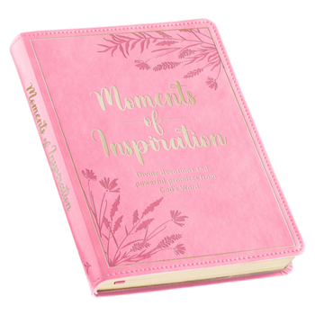 Imitation Leather Moments of Inspiration Divine Devotions and Powerful Promises from the Word of God, Pink Faux Leather Book