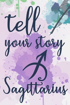 Tell your story Sagittarius: Gorgeous bullet journal with your zodiac sign to inspire you. This notebook makes a great gift on any occasion.