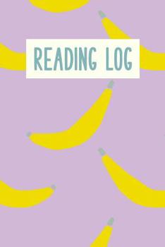 Paperback Reading Log: Easy to Use Layout for Kids of All Ages to Chart Summer and School Book Progress Cute Banana Pattern in Purple Book