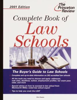 Paperback Complete Book of Law Schools, 2001 Edition Book