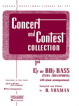 Paperback Concert and Contest Collection for Bass/Tuba (B.C.): Piano Accompaniment Book