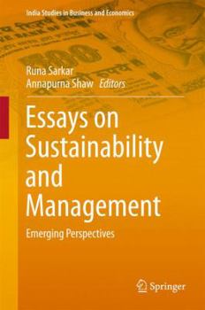 Hardcover Essays on Sustainability and Management: Emerging Perspectives Book
