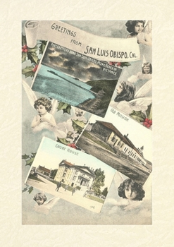 Paperback Vintage Lined Notebook Greetings from San Luis Obispo with Angels and Photos Book